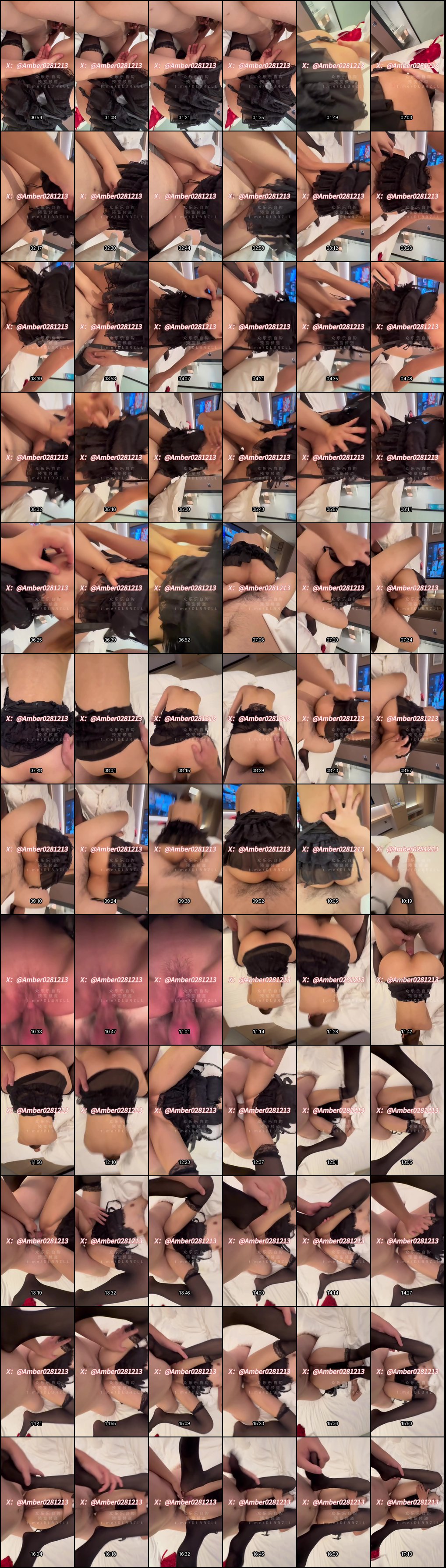 推特女神Amber黑丝包臀诱惑：后入扇臀无套内射完整实录