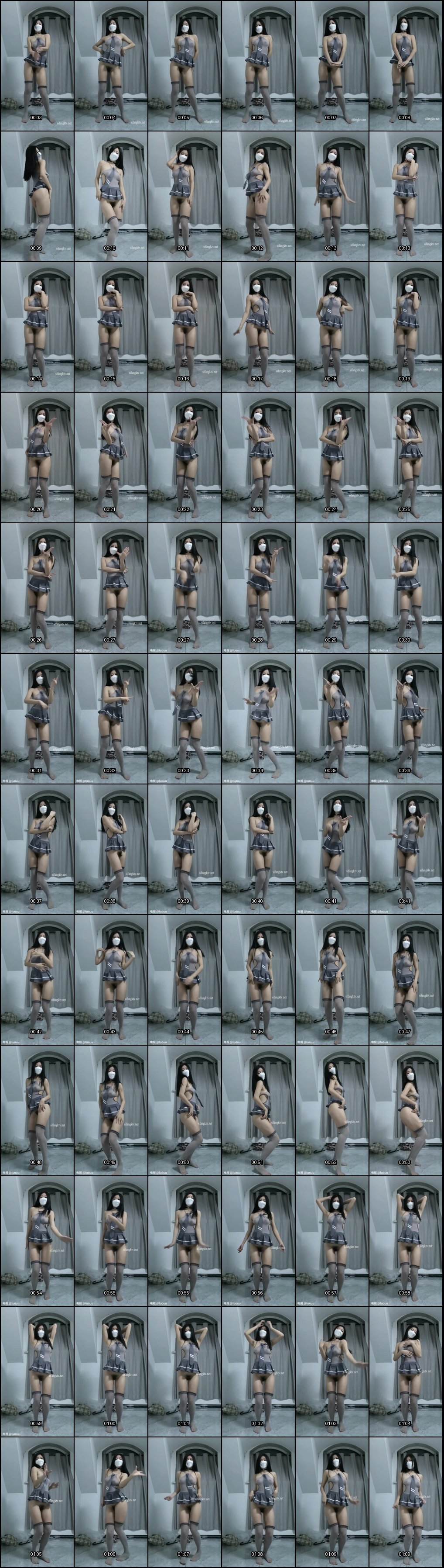 大学生嫩妹抖音风裸舞定制！科目三弹力插合集4