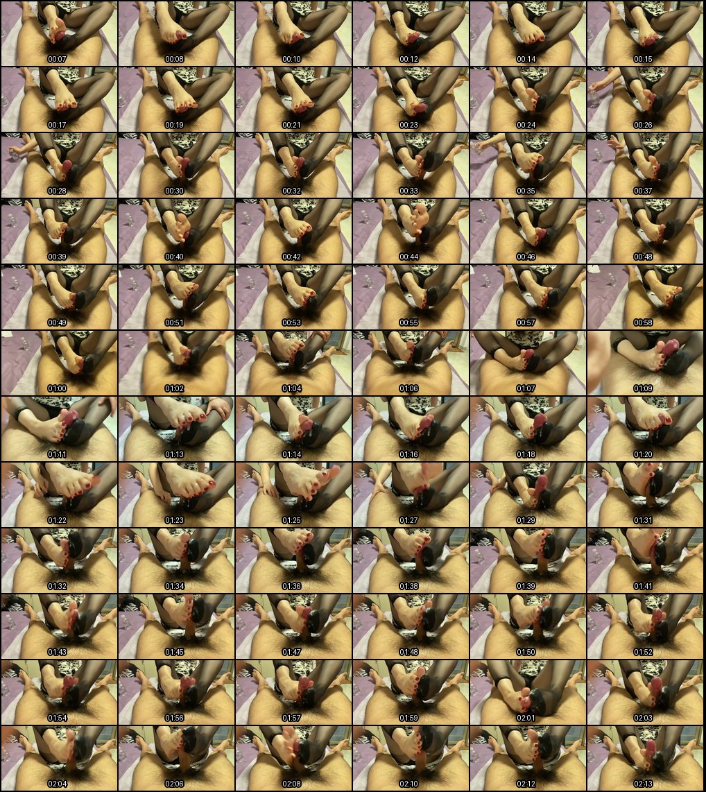 小艾黑丝诱惑：丝袜足交裸足足控合集4