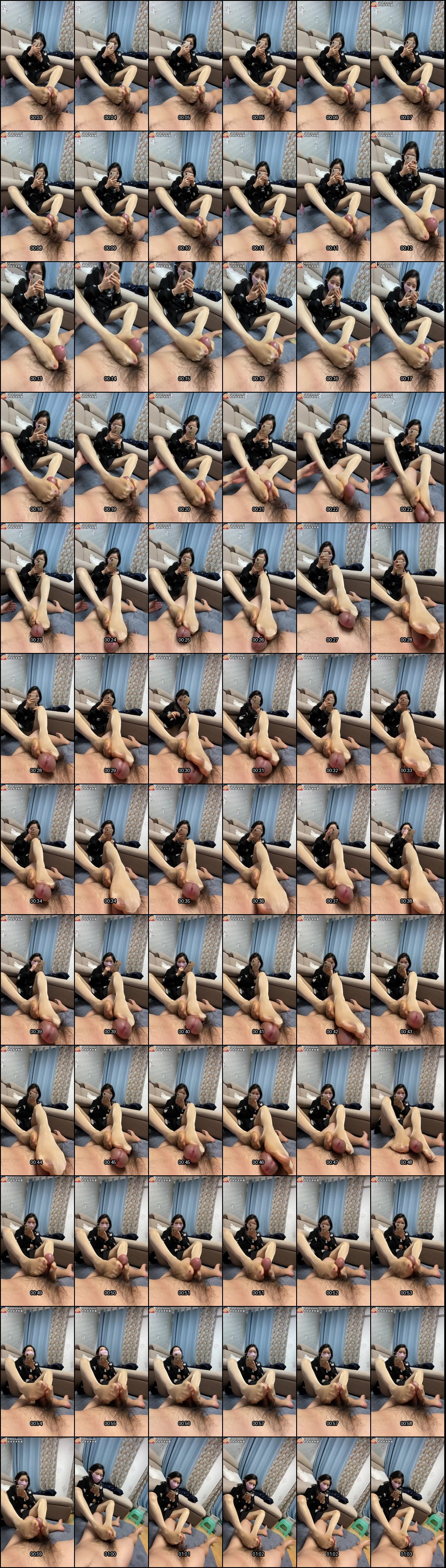 高颜值少妇丝袜足交诱惑，高难度足推让人欲罢不能！