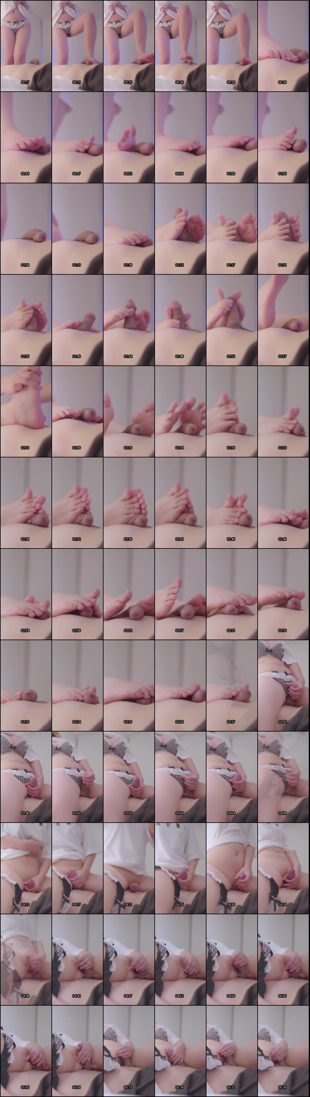 萝莉嫩足极致诱惑：润滑油足交+逼逼摩擦大屌，全射嫩穴高潮！