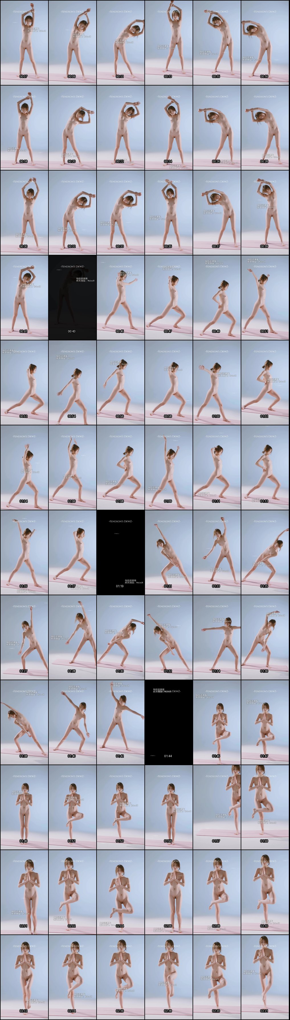 知世Contrology瑜伽裸舞人体特写：舞蹈功底惊艳，肌肤白皙如玉的美仑佳作