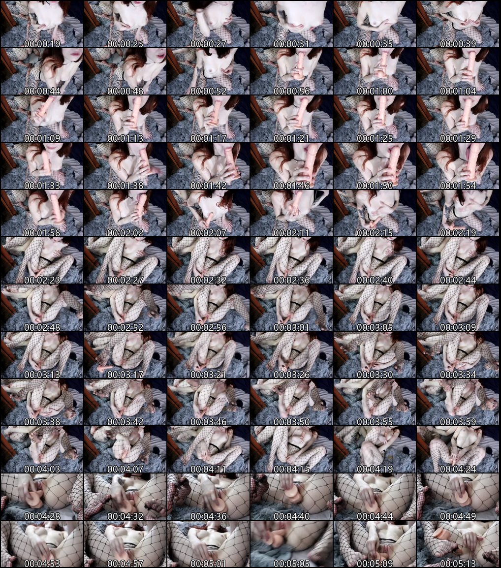 单人渔网装扮激情表演