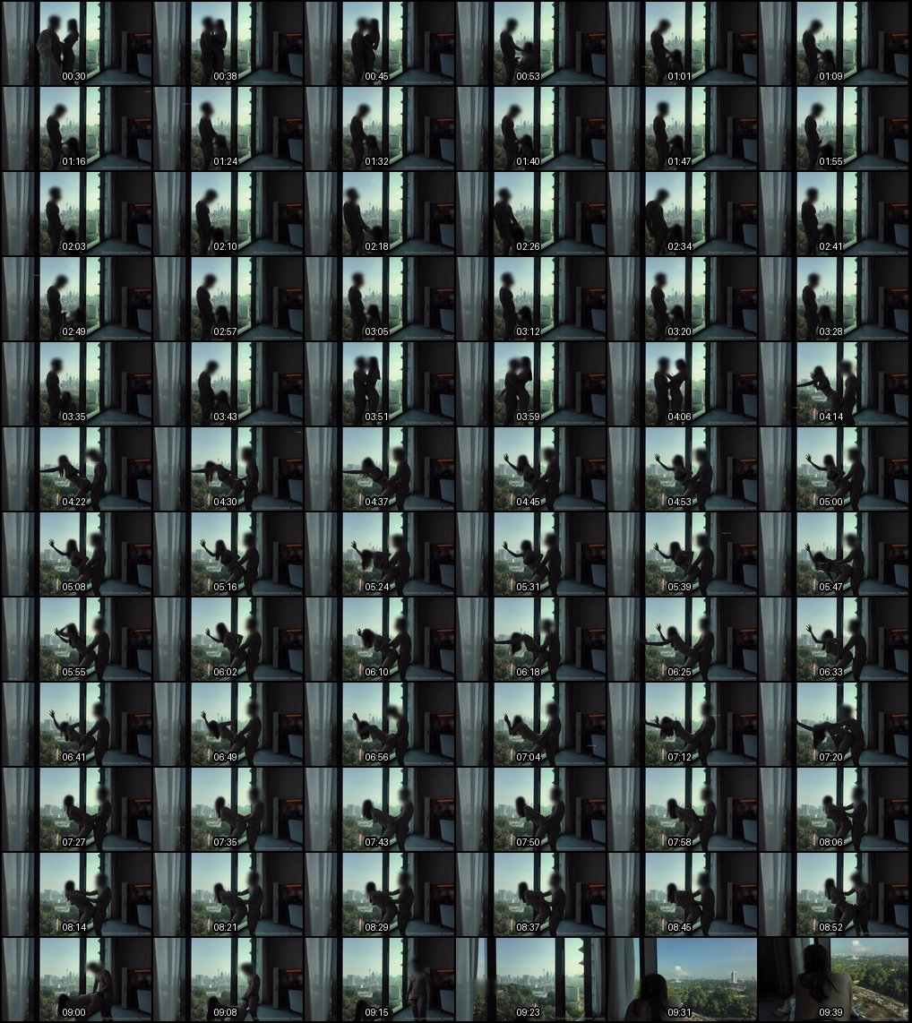 三人行放纵深夜后，天亮落地窗前惩罚：占有欲的浪漫征服