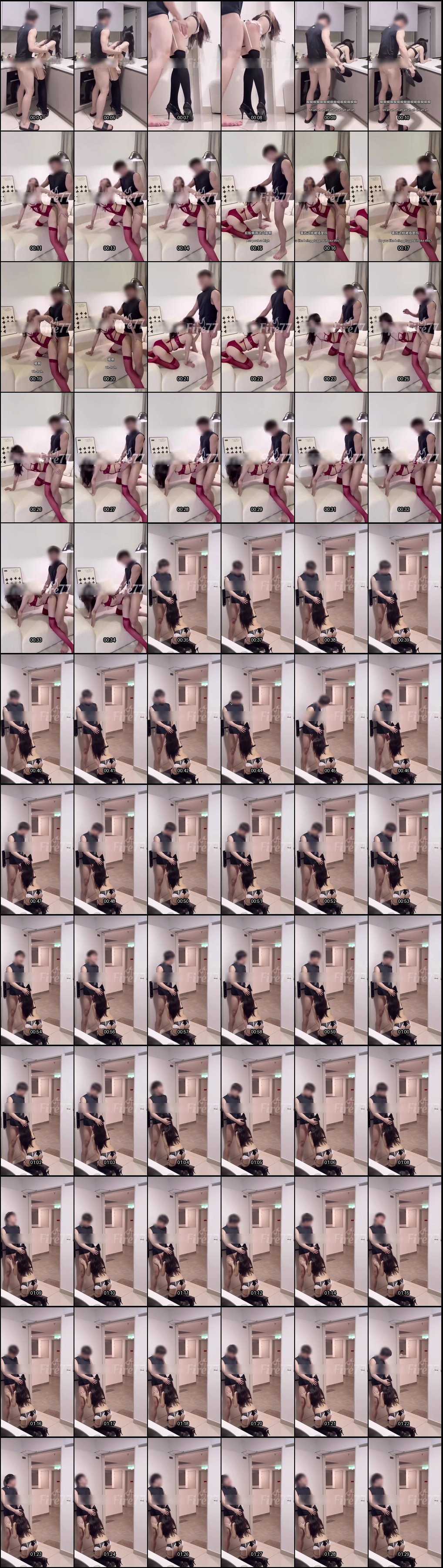 刺激心跳！小情侣小区楼道野战全裸狂欢，随时被路人发现超嗨