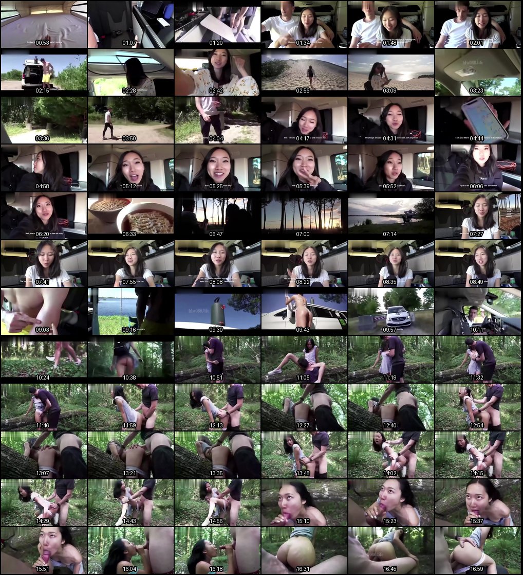 野外狂欢！清纯华裔美女与外国男友大屌口交中出内射，白浆满溢