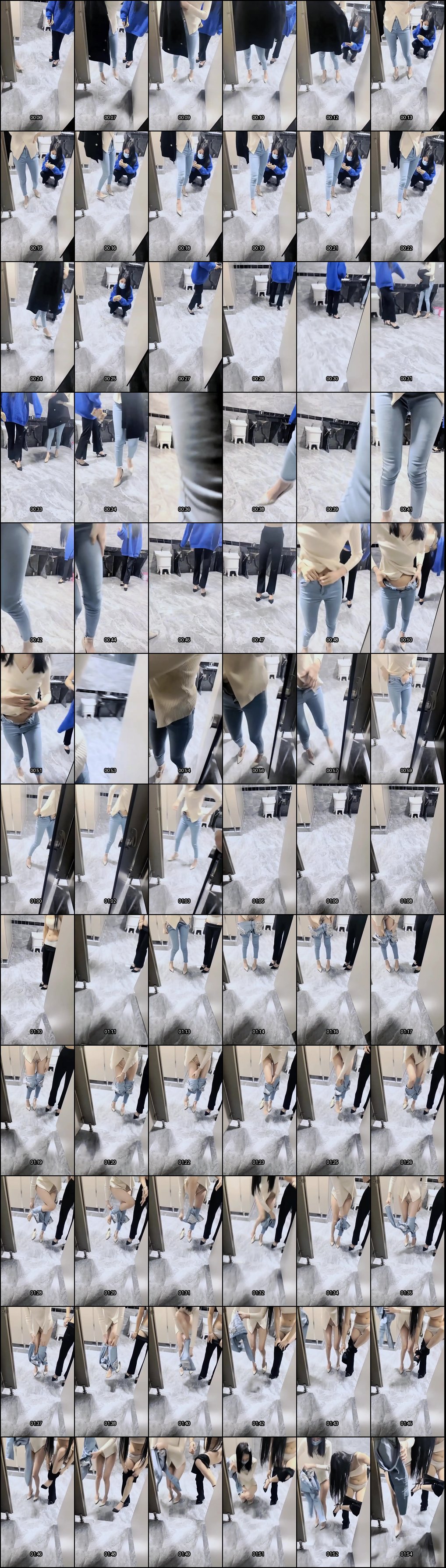 公厕刺激双飞：牛仔裤高跟美女闺蜜，身材颜值拉满的户外狂欢