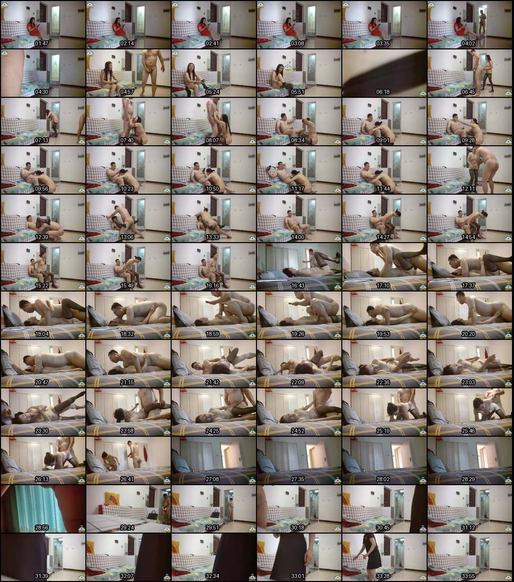 长腿美熟女黑丝诱惑：红色连衣裙上门女上位坐操，后入打桩内射高潮