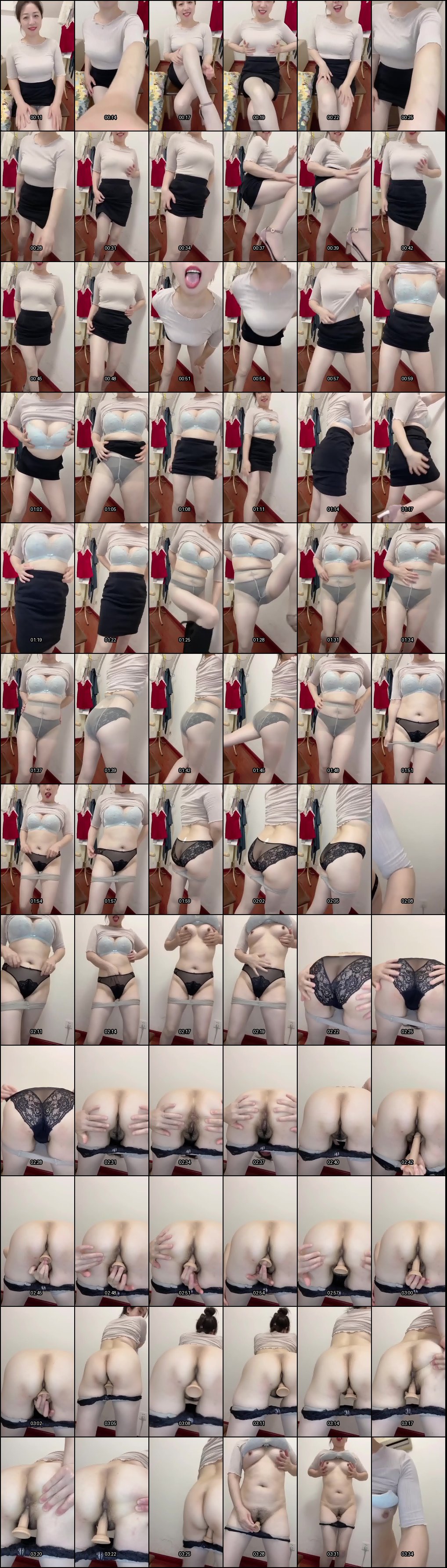 抖音坦克熟女陈圆圆反差淫荡：老实人妻私下骚舞自慰假阳具狂插丰臀