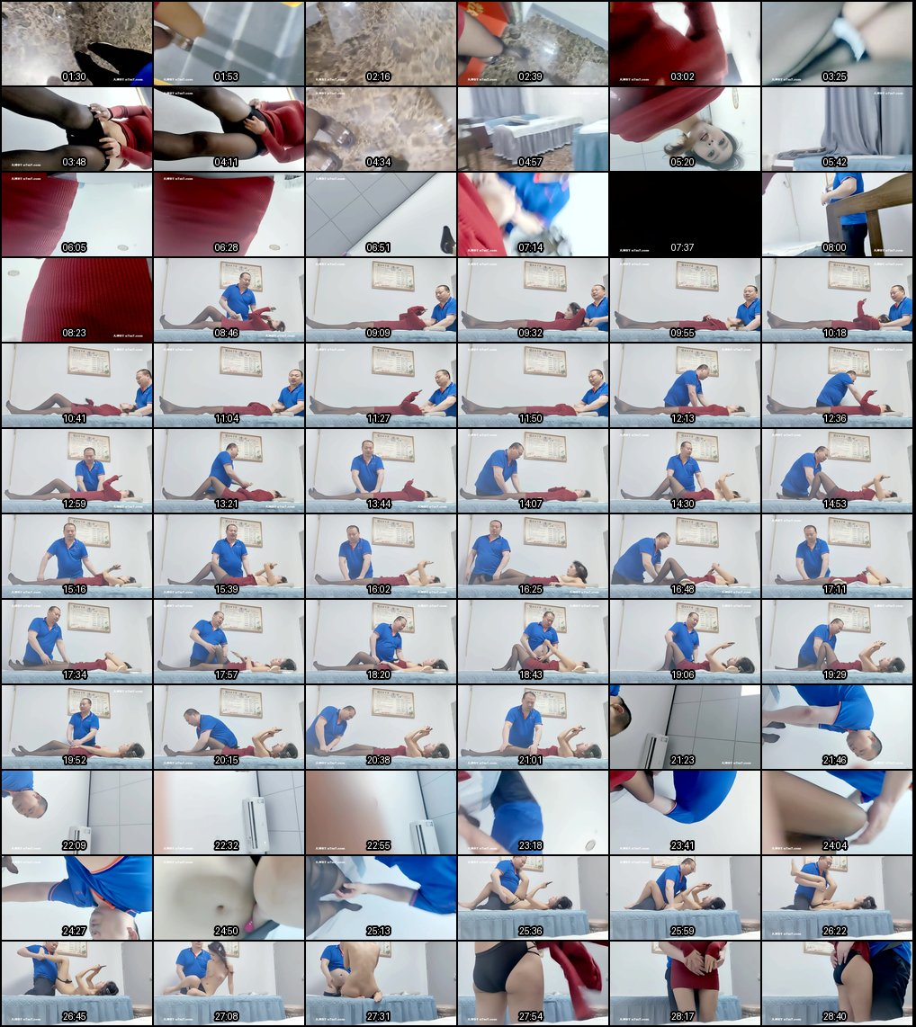 黑丝熟女按摩店反攻男技师：揉胸蹭腿淫水直流欲火焚身