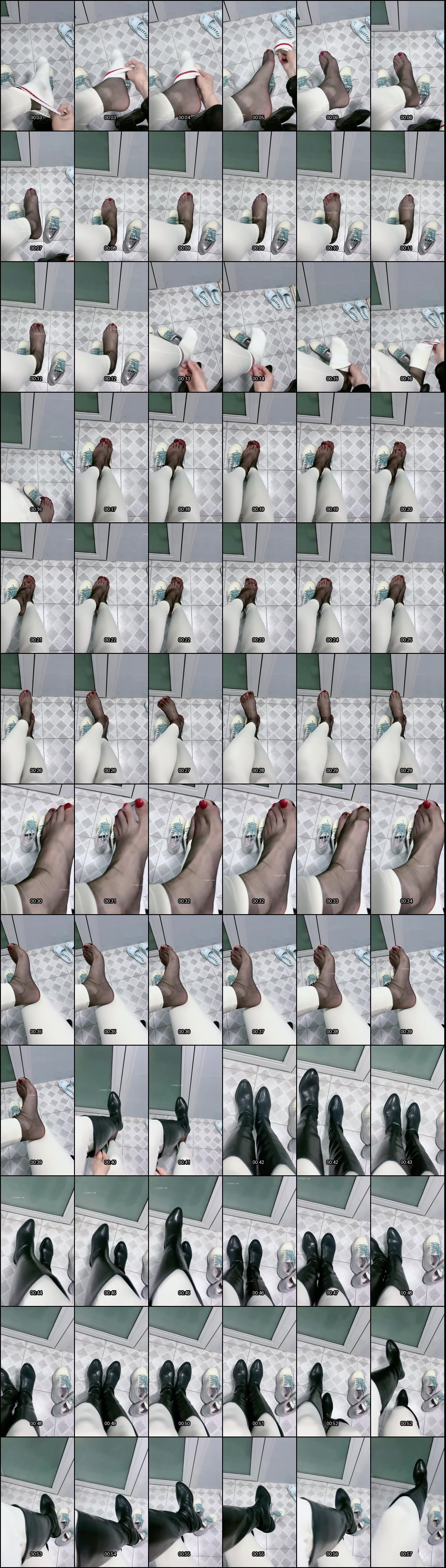 丝袜高跟诱惑：大红美甲美腿骚浪等待入侵