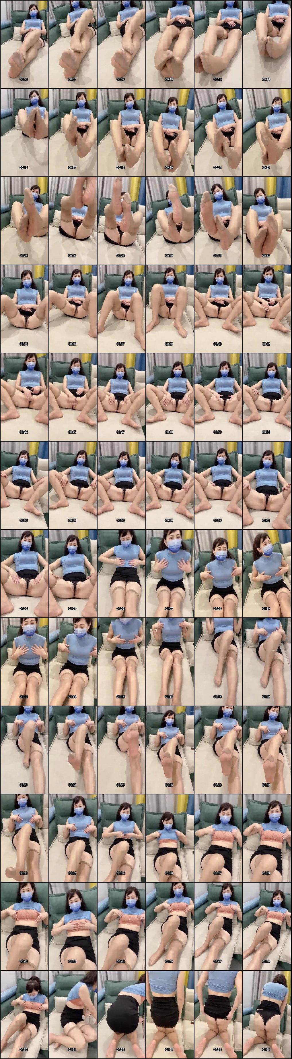 抖音熟女敏敏姐丝袜包裹丰满大腿，黑森林隐现挑逗欲火焚身