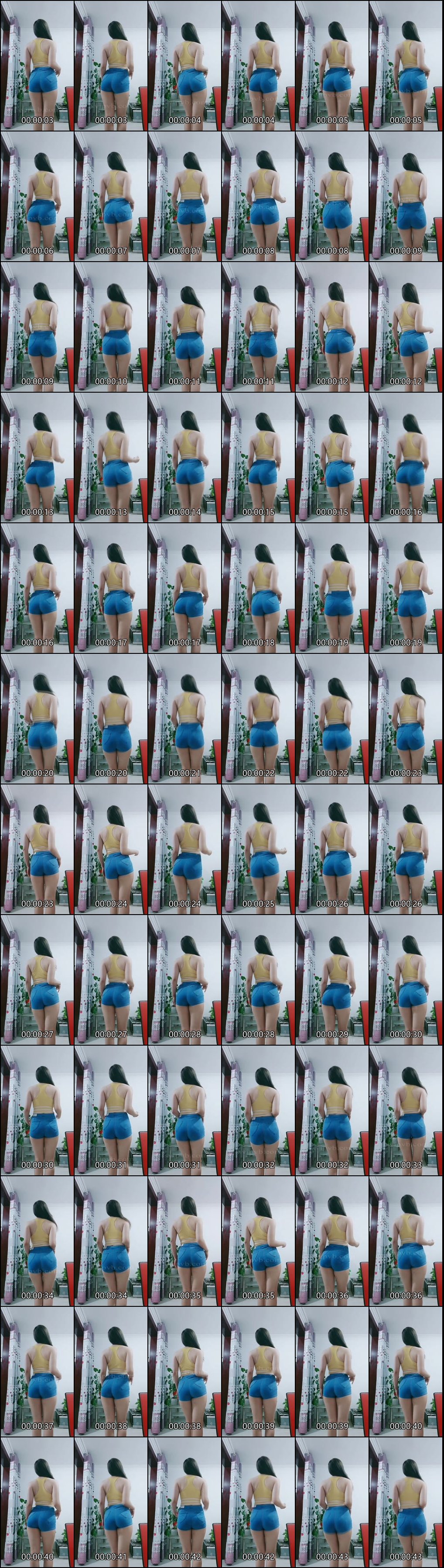 快手晴美瑜伽裤短裤热舞_魅惑摇臀撩人眼球