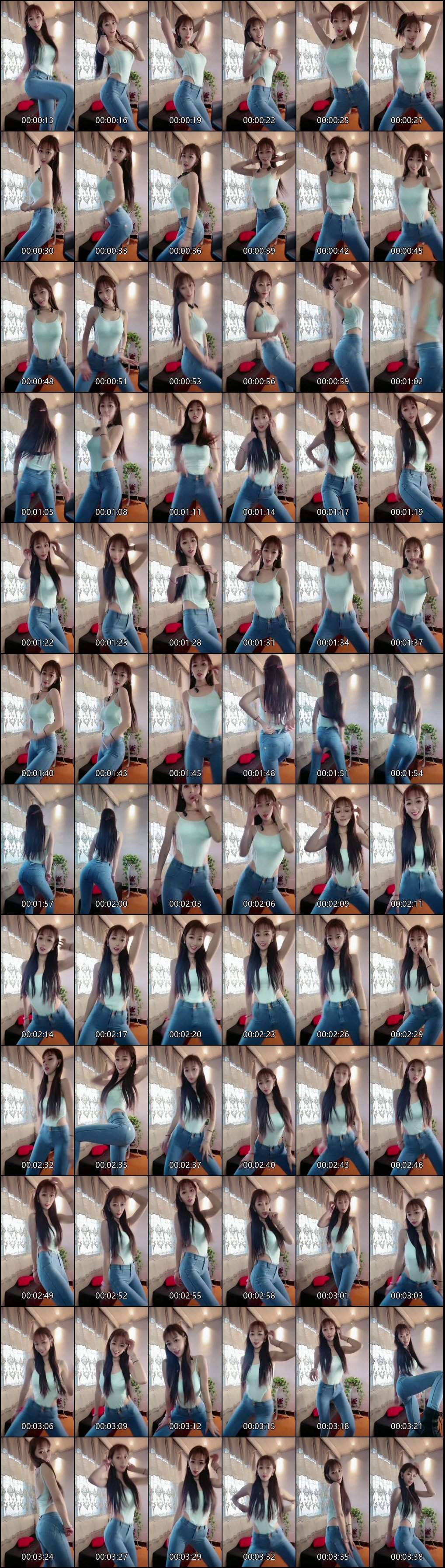 快手热舞_骨感美少女瑜伽裤与皮裤牛仔裤摇臀魅力秀_3