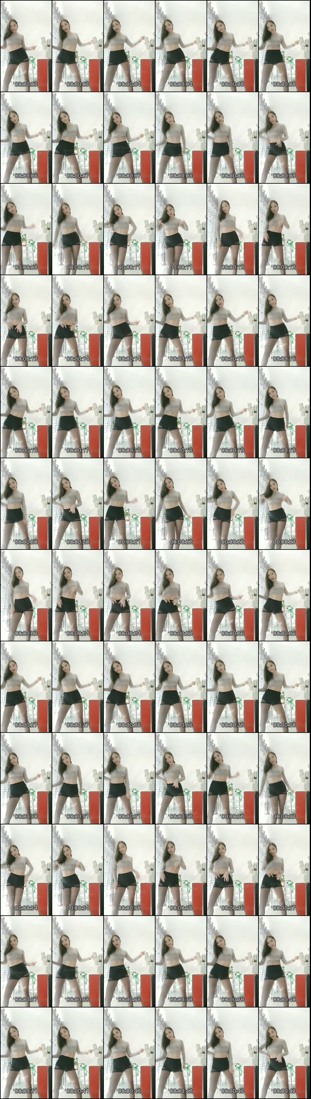 快手晴美瑜伽裤短裤热舞_魅力摇臀动感十足