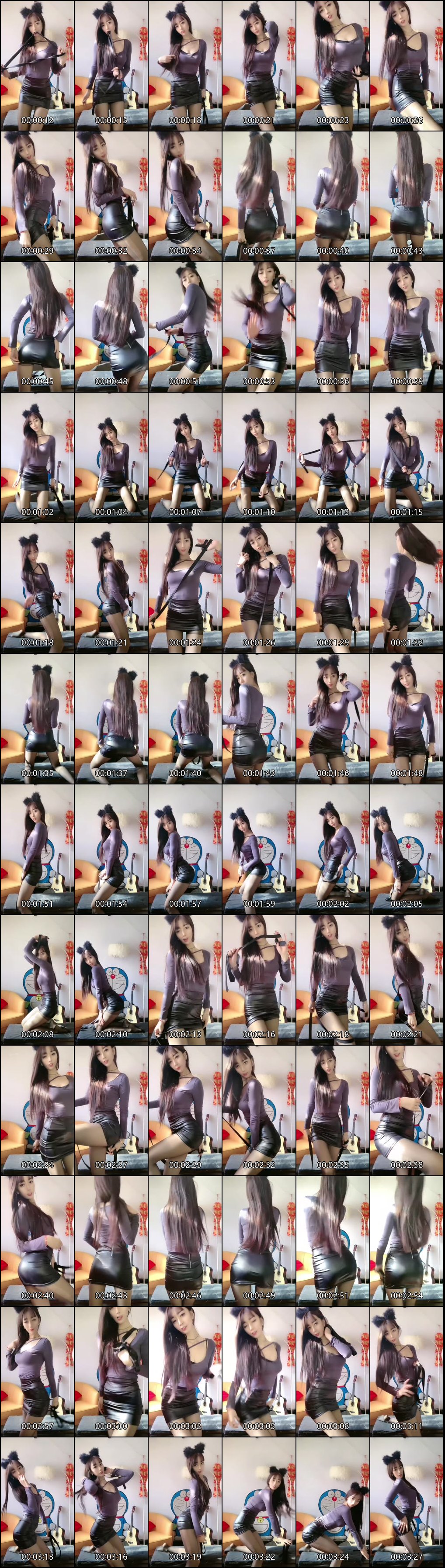 快手薇漫天_瑜伽裤骨感美少女皮裤牛仔裤摇臀热舞