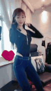 快手热舞_骨感美少女皮裤牛仔裤瑜伽裤摇臀魅力秀_7