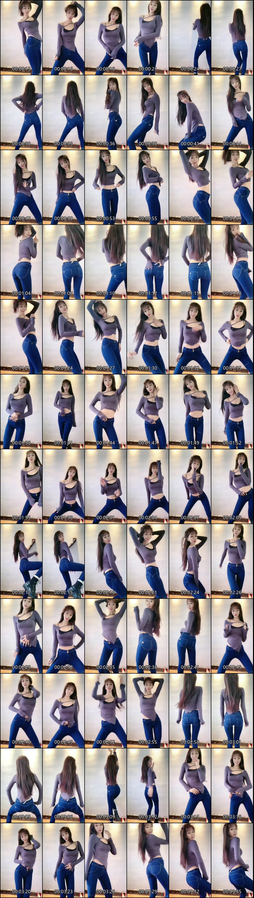 快手热舞_骨感美少女瑜伽裤与皮裤牛仔裤性感摇臀秀_7