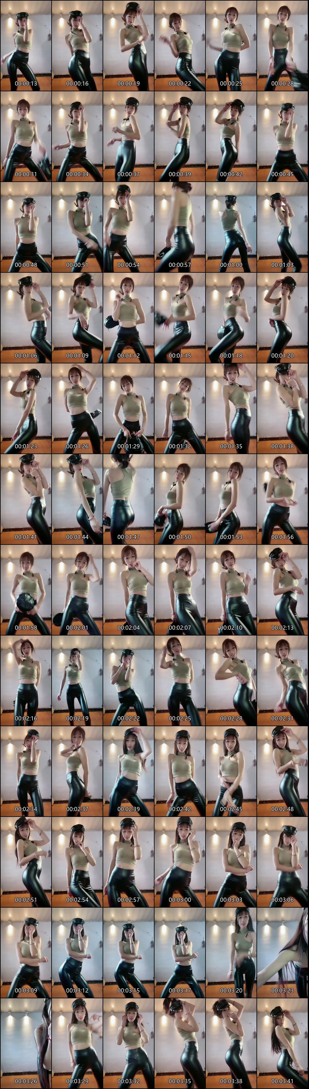 快手热舞_骨感美少女瑜伽裤与皮裤牛仔裤魅力摇臀_4