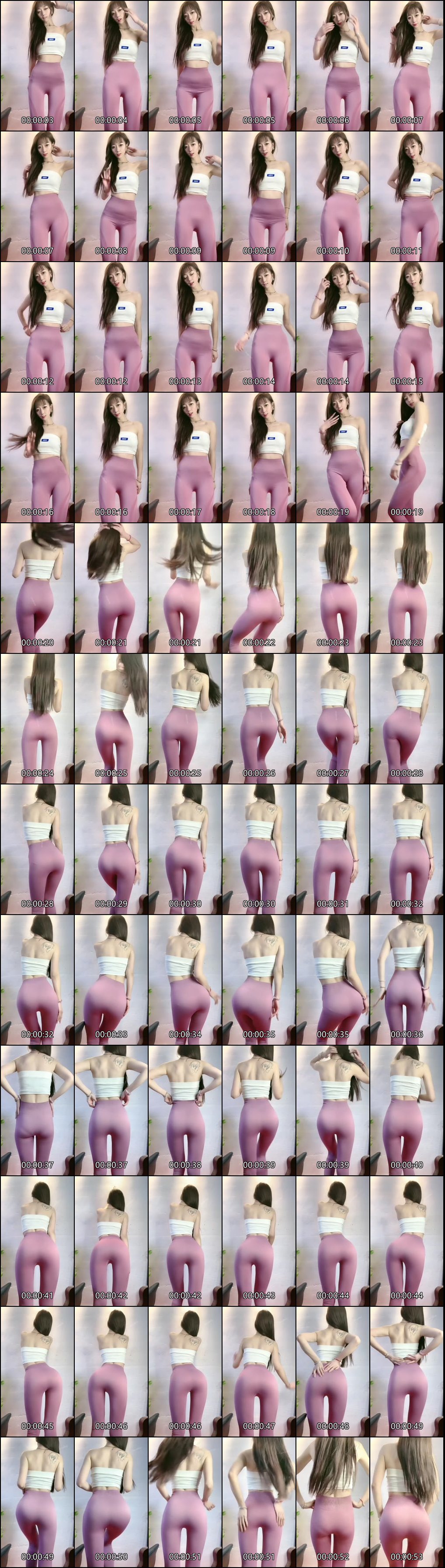 快手热舞_骨感美少女瑜伽裤与皮裤牛仔裤摇臀激情表演