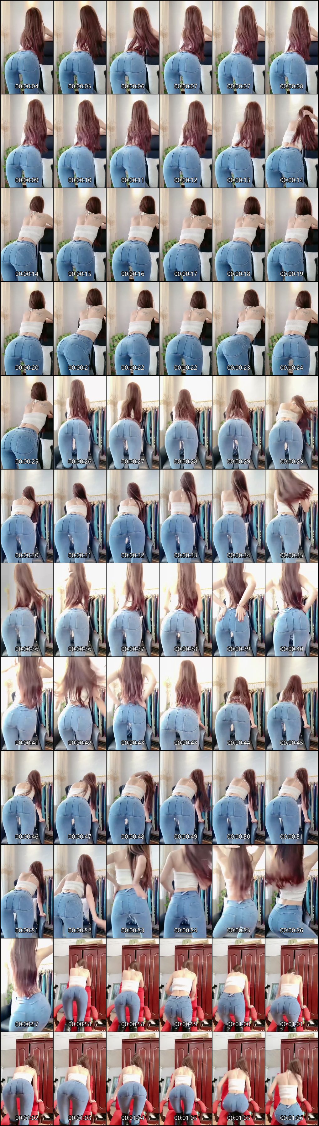 快手热门_骨感美少女瑜伽裤与皮裤牛仔裤热舞秀_2