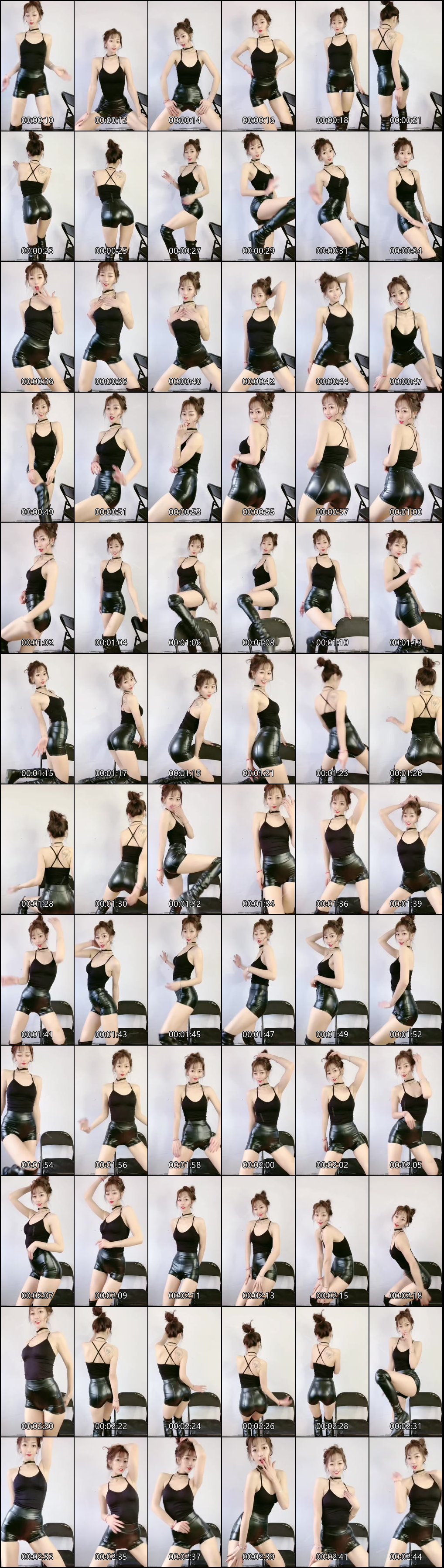 快手网红薇漫天_骨感美少女瑜伽裤与皮裤牛仔裤热舞诱惑_1