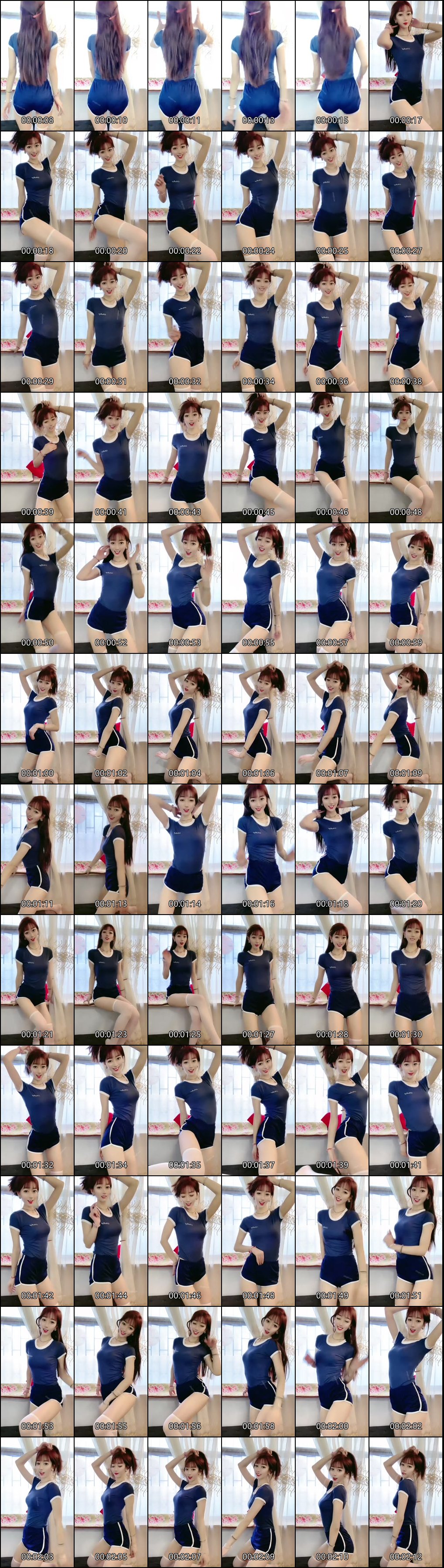 快手热舞_骨感美少女皮裤牛仔裤瑜伽裤摇臀魅力秀_5