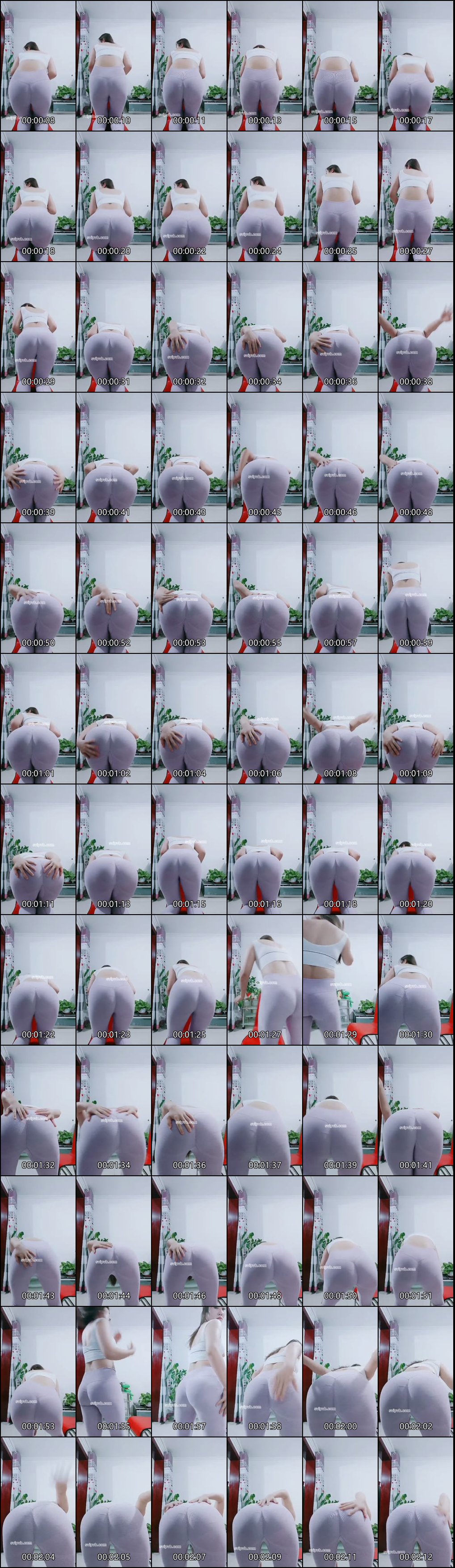 快手晴美瑜伽裤短裤热舞_性感摇臀魅力十足_2