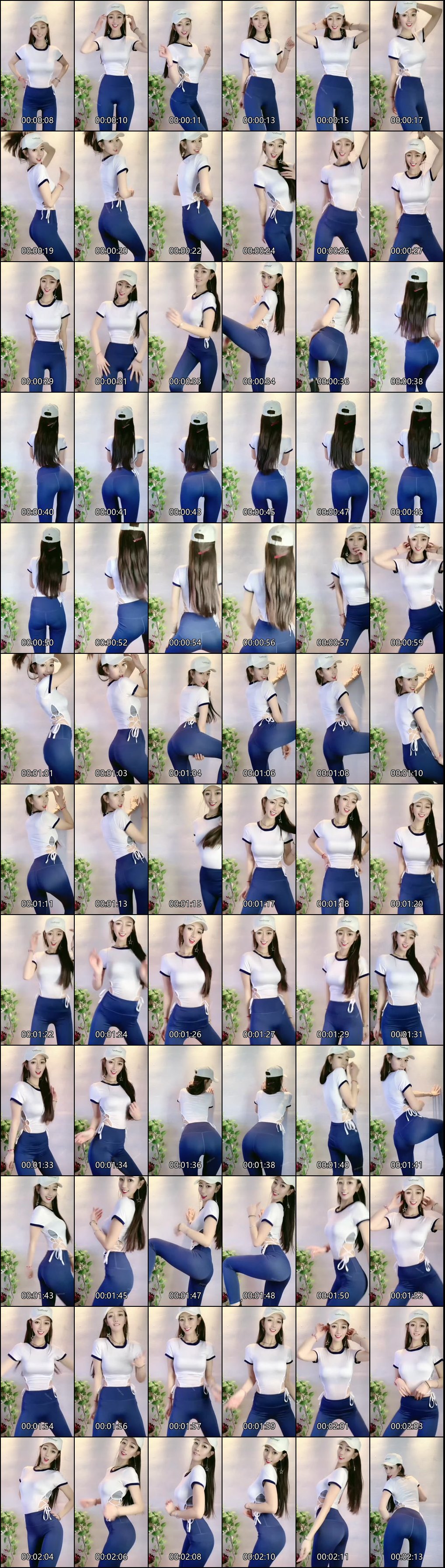 快手热舞_骨感美少女瑜伽裤与皮裤牛仔裤摇臀魅惑