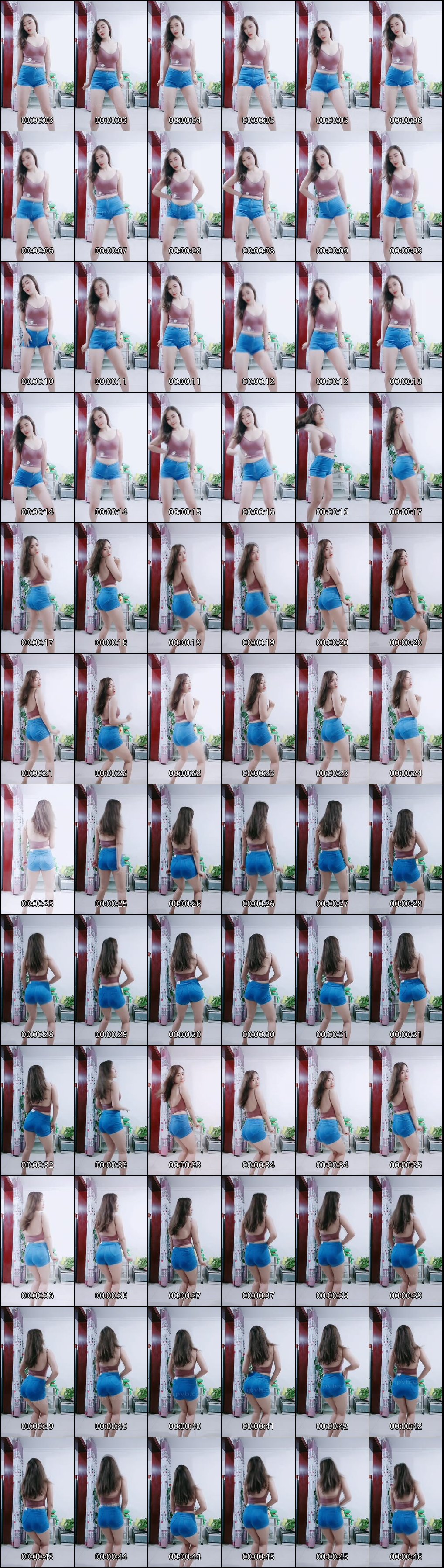 快手晴美瑜伽裤短裤热舞_性感摇臀魅力十足_10