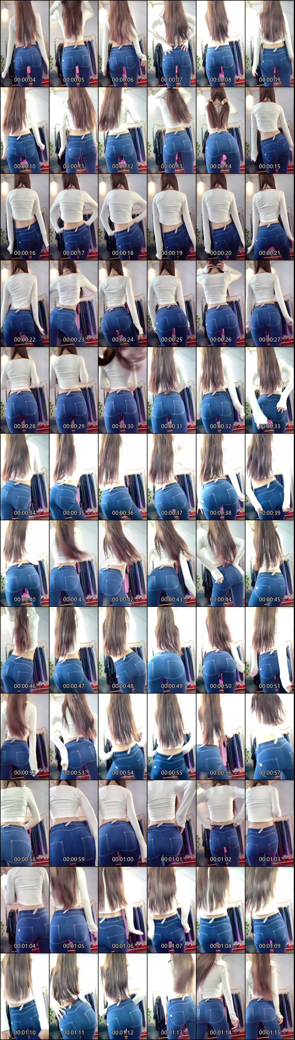 快手热舞_骨感美少女瑜伽裤与皮裤牛仔裤摇臀诱惑_1