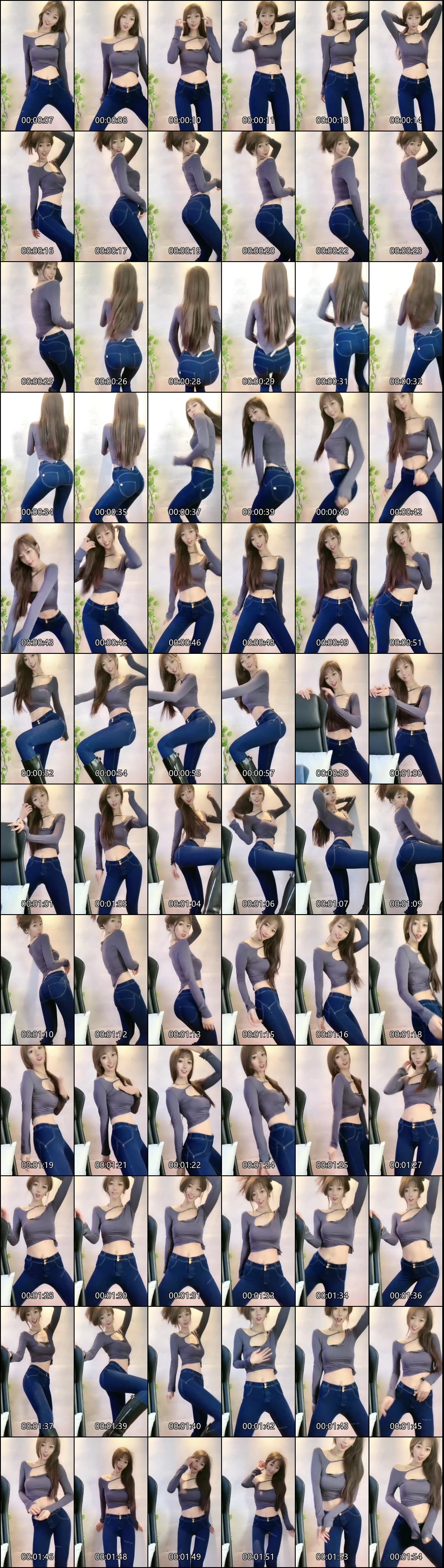 快手网红薇漫天_瑜伽裤与皮裤牛仔裤交织的性感摇臀舞