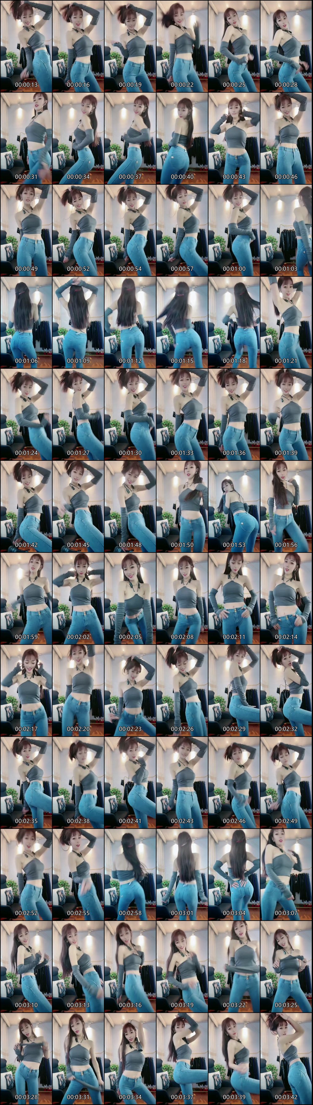 快手热舞_骨感美少女瑜伽裤与皮裤牛仔裤摇臀诱惑_7