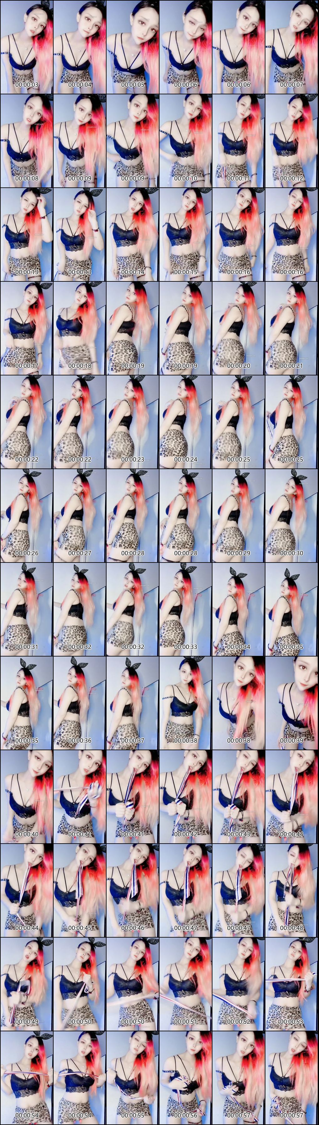 桃宝大尺度私拍福利秀_黑丝短裤透视装抖奶抖臀