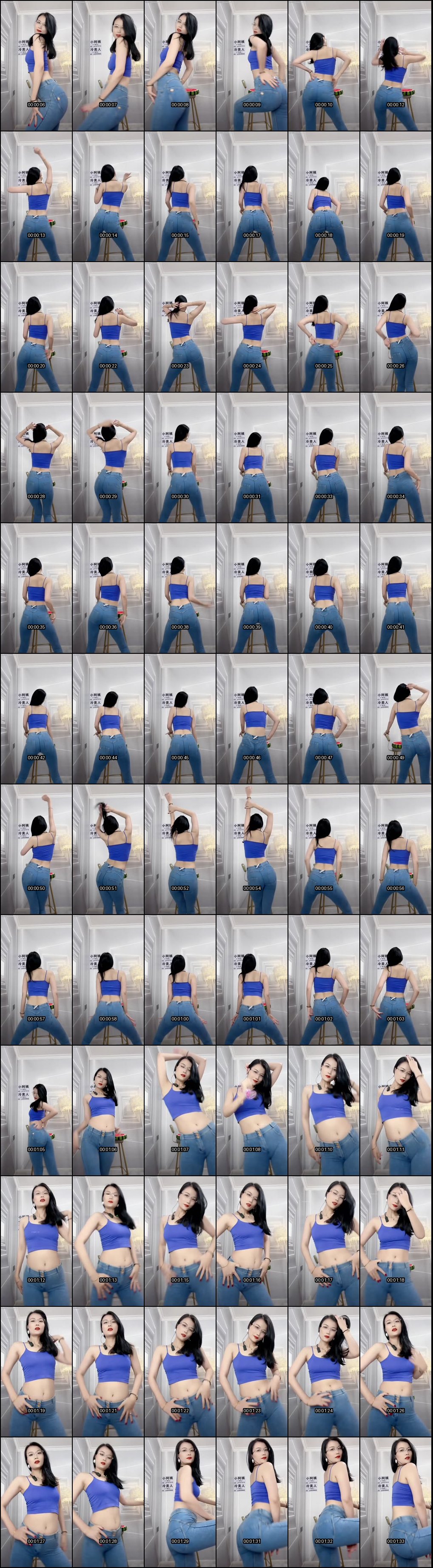 冷艳熟女御姐一字马摇臀狂野_紧身瑜伽裤牛仔裤下骚舞撩人_欲火焚身忍不住冲动