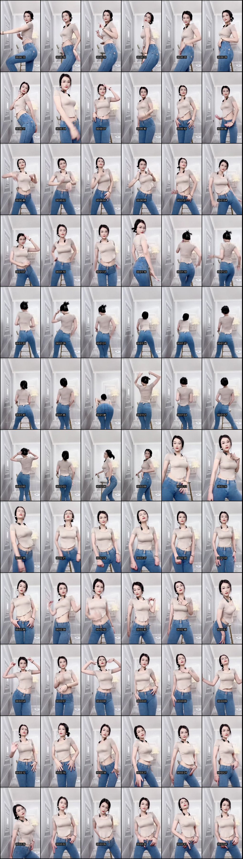 冷艳熟女御姐牛仔裤紧裹翘臀_一字马摇摆热舞诱惑_撩人骚劲直击心底欲火焚身