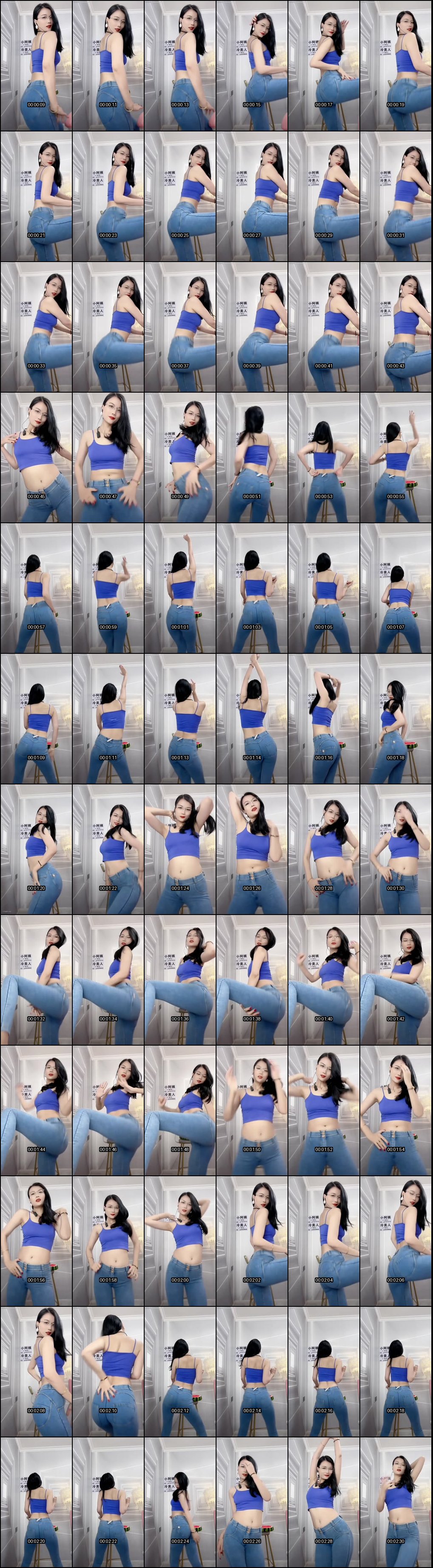 冷艳熟女御姐牛仔裤紧裹翘臀_一字马摇摆热舞诱惑_撩人骚姿让你欲火焚身