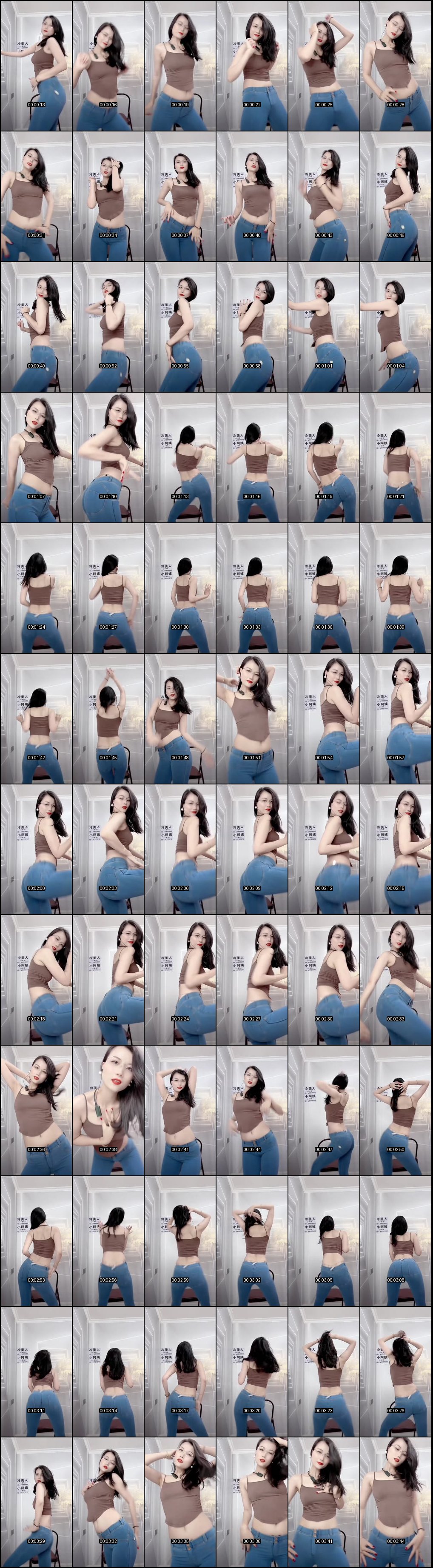 冷艳熟女御姐牛仔裤紧裹翘臀_一字马摇摆骚舞撩拨心弦_欲火焚身无法自拔