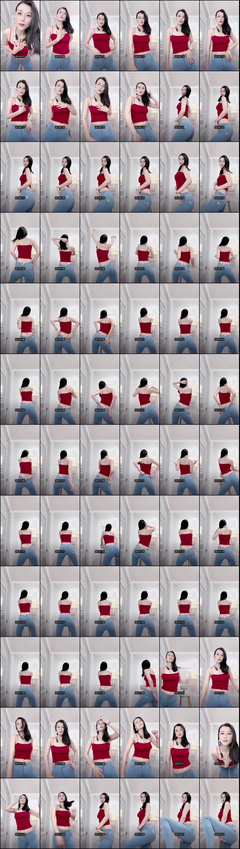 冷艳熟女御姐牛仔裤紧裹翘臀_一字马摇摆骚舞诱惑心痒难耐_4