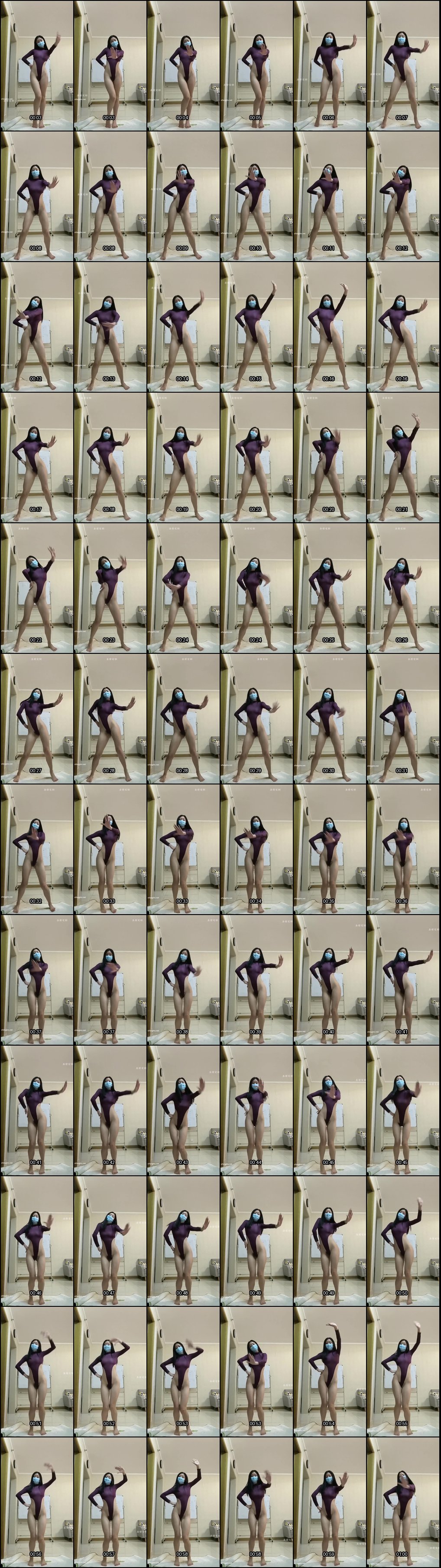 大学生嫩妹抖音风裸舞科目三弹力插合集2