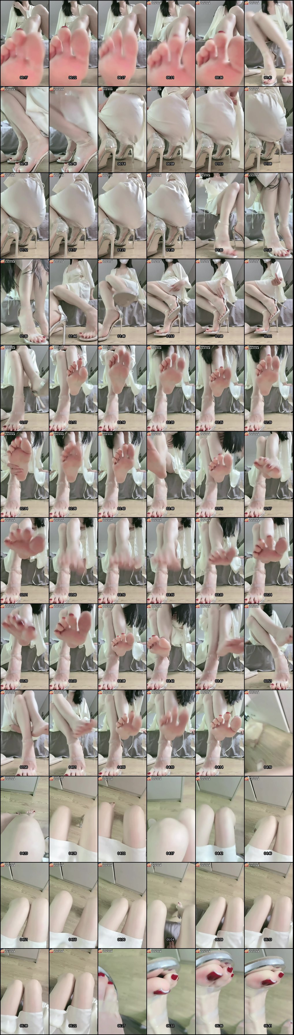 白嫩美女裸足直播：居家拖鞋丝足诱惑，寸止红绿灯游戏