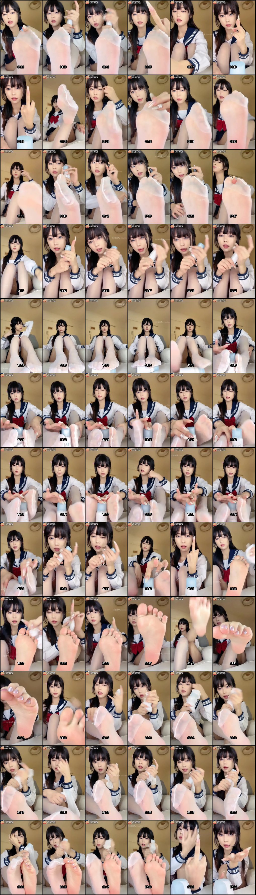 小u郁超薄白丝JK套路直播：羞辱红绿灯寸止足交撸管指挥