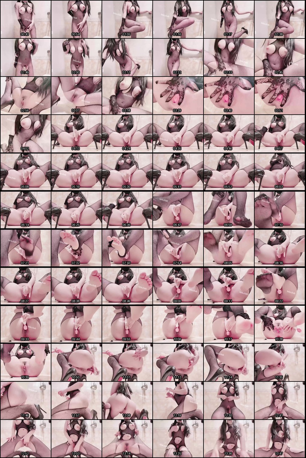 薇薇安福利姬黑色连体情趣袜诱惑表演