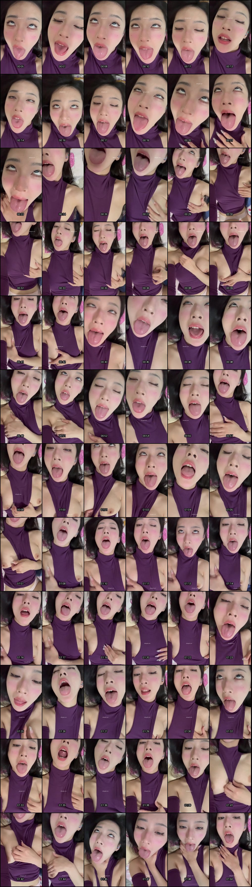 抖音女大学生灌汤饱饱阿黑颜翻白眼定制视频，极致高潮诱惑！