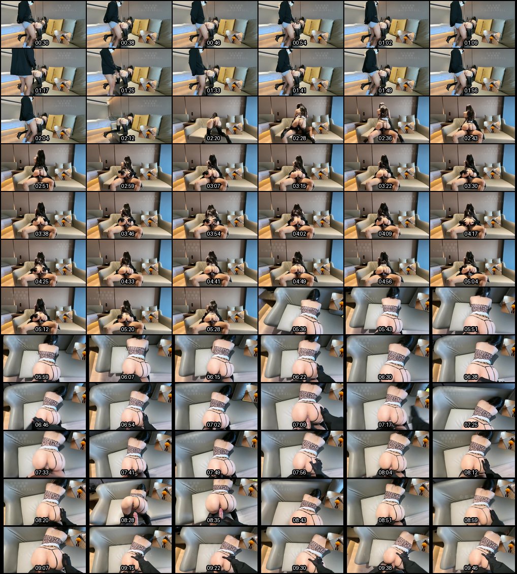 肉臀果儿骚穴被大肉棒狂塞满，精液内射溢出诱惑