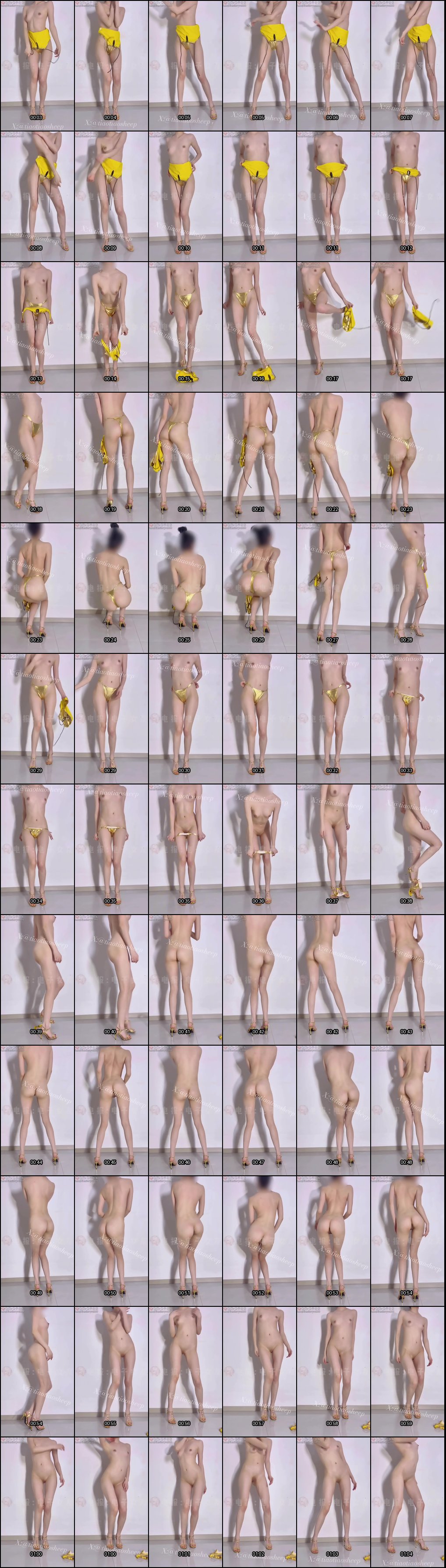 跳跳羊Part3金色舞女诱惑秀：嫩妻高跟美腿裸舞全网首发