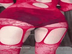 圈圈吖高价定制红色情趣内衣高跟骚舞，抖臀揉胸超诱惑！