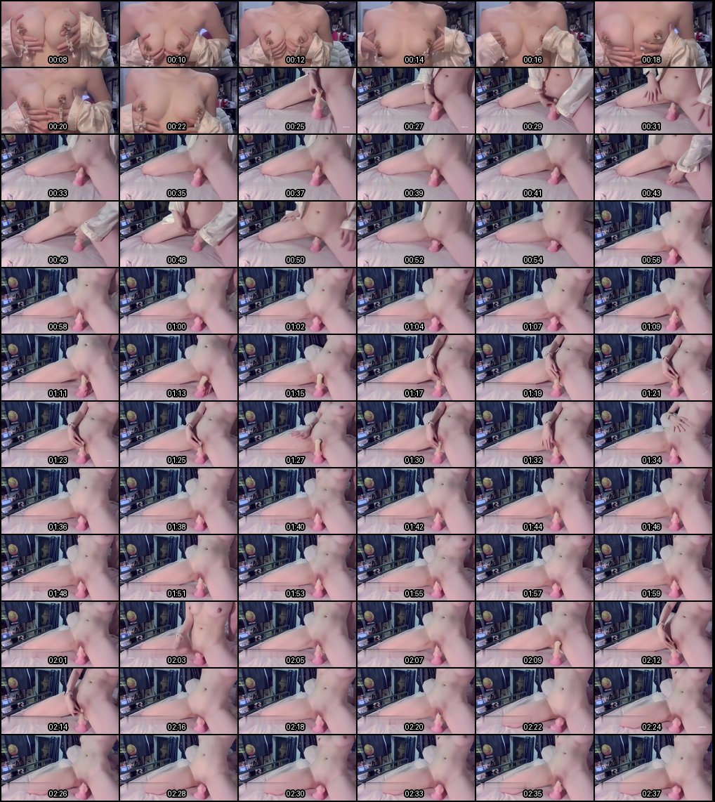 Delight乳夹自慰，背着舍友的宿舍秘密高潮