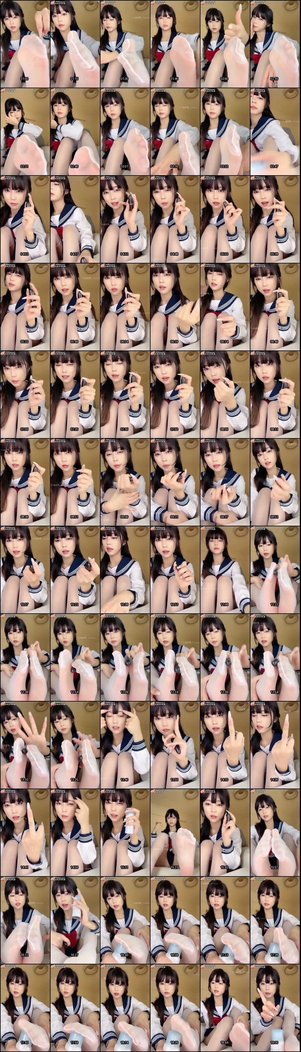 小u郁超薄白丝JK套路直播：羞辱红绿灯寸止足交撸管指挥