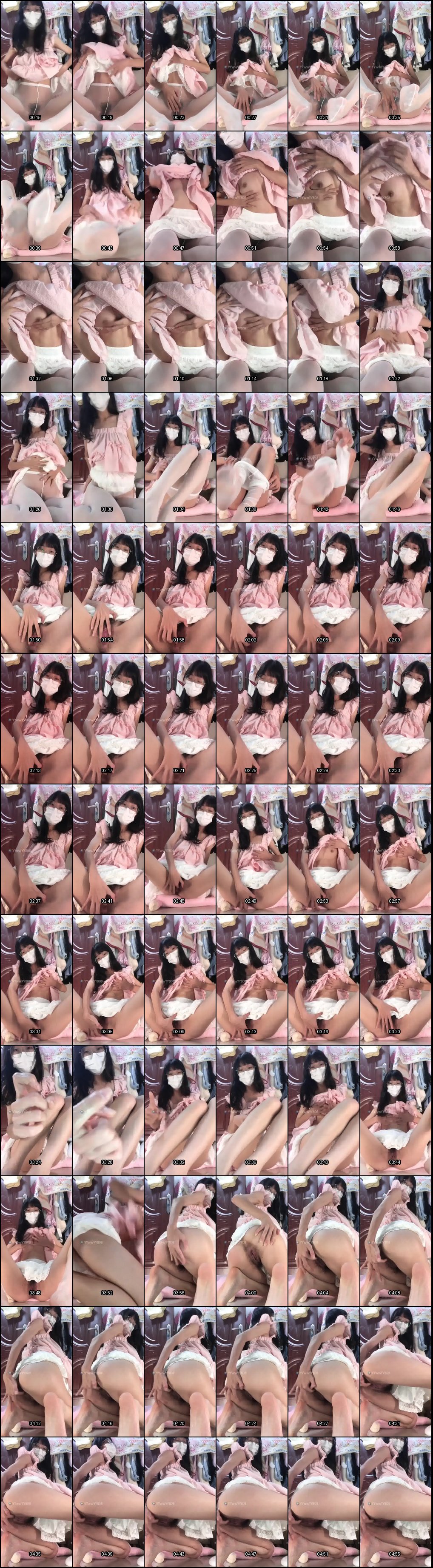 萌梨梨小板栗丝袜玉足诱惑：道具自慰玩转后庭_3